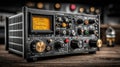 Vintage Audio Equipment - Professional Studio Sound Processing Device Royalty Free Stock Photo