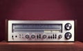 Vintage Audio Stereo Receiver Front Panel Royalty Free Stock Photo