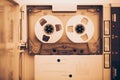 Vintage audio tape compact cassette Royalty Free Stock Photo