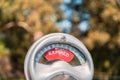 Vintage Australian parking meter with expired notification on display Royalty Free Stock Photo
