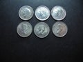 Vintage Australian Silver Coins. Royalty Free Stock Photo