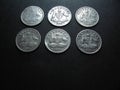 Vintage Australian Silver Coins. Royalty Free Stock Photo