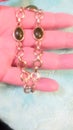 Vintage Authentic Jade Gemstones set in 1/20 High Gold Filled Bracelet