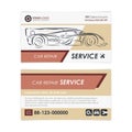 Vintage Auto repair business card template. Create your own business cards. Royalty Free Stock Photo