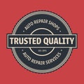 Vintage Auto service label, Badge Royalty Free Stock Photo