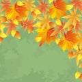 Vintage autumn background, leaf fall