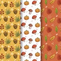 Vintage autumn leaves seamless pattern background. Royalty Free Stock Photo