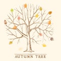 Vintage autumn tree