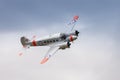 A vintage Avro Anson aircraft in flight