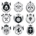 Vintage award designs, vintage heraldic Coat of Arms.