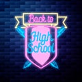 Vintage back to school emblem Royalty Free Stock Photo