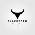 Vintage back toro bull logo vector designs