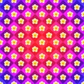 Vintage backdrop in pink, violet and yellow colors. Vector plumeria flowers