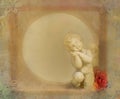 Vintage background with angel Royalty Free Stock Photo