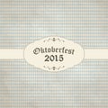 vintage background with checkered pattern for Oktoberfest 2015