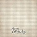 vintage background with checkered pattern for Oktoberfest 2016 Royalty Free Stock Photo