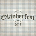 vintage background with checkered pattern for Oktoberfest 2017