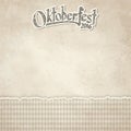 vintage background with checkered pattern for Oktoberfest 2016 Royalty Free Stock Photo