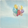 Vintage Background of colorful balloons