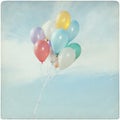Vintage Background of colorful balloons