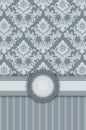 Vintage background with decorative border and patterns. Royalty Free Stock Photo