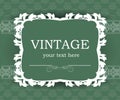 Vintage background with decorative frame. Elegant design element template with place for your text. Royalty Free Stock Photo