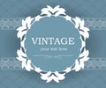 Vintage background with decorative frame. Elegant design element template with place for your text. Royalty Free Stock Photo