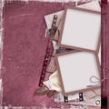 Vintage background with film strip and frame