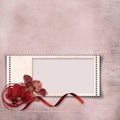 Vintage background with flower and stamp-frame