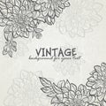 Vintage background with flowers dahlias for your text-EPS10 Royalty Free Stock Photo