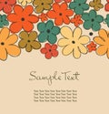 Vintage background with flowers and place for text Royalty Free Stock Photo