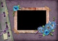 Vintage background with frames for photos Royalty Free Stock Photo