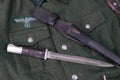 Vintage background with german army bayonet