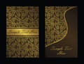 Vintage background with gold paisley