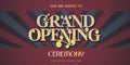 Vintage background with grand opening sign banner, vector illustration, invitation card Royalty Free Stock Photo