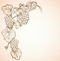 Vintage background with grapes Royalty Free Stock Photo