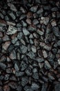 Vintage background of gravel. film grain. Texture of a wet road. One of a million. A special and outstanding object Royalty Free Stock Photo