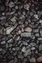 Vintage background of gravel. film grain. Texture of a wet road. One of a million. A special and outstanding object Royalty Free Stock Photo