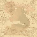 Vintage background with lace ornament Royalty Free Stock Photo