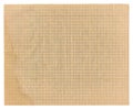 Vintage background of old checkered paper texture isolated Royalty Free Stock Photo