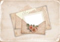 Vintage background with old postcard to a loved Royalty Free Stock Photo