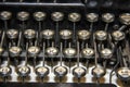 Vintage background. Old typewriter keys. Royalty Free Stock Photo