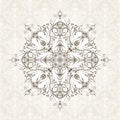 Vintage background with pattern. Ornate lace template for invitation, greeting card, certificate design. Royalty Free Stock Photo