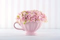 Vintage background with pink hydrangea Royalty Free Stock Photo