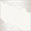 Vintage background with place for text. White, elegant, luxury with pearl-silver shining and baroque ornament