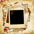 Vintage background with polaroid frame Royalty Free Stock Photo