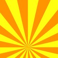 Vintage background rays yellow orange. Modern cartoon style. Vector illustration. stock image. Royalty Free Stock Photo