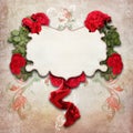 Vintage background with roses