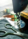 Vintage background sewing.