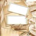 Vintage background with stamp-frames Royalty Free Stock Photo